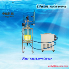 Laboratory reactor with jacketed heating cooling system